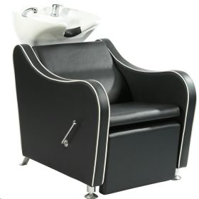   CODA'S Beauty Fejmosó Emelhető Lábbal E132987 Fehér porcelán-Fekete-Fekete szék